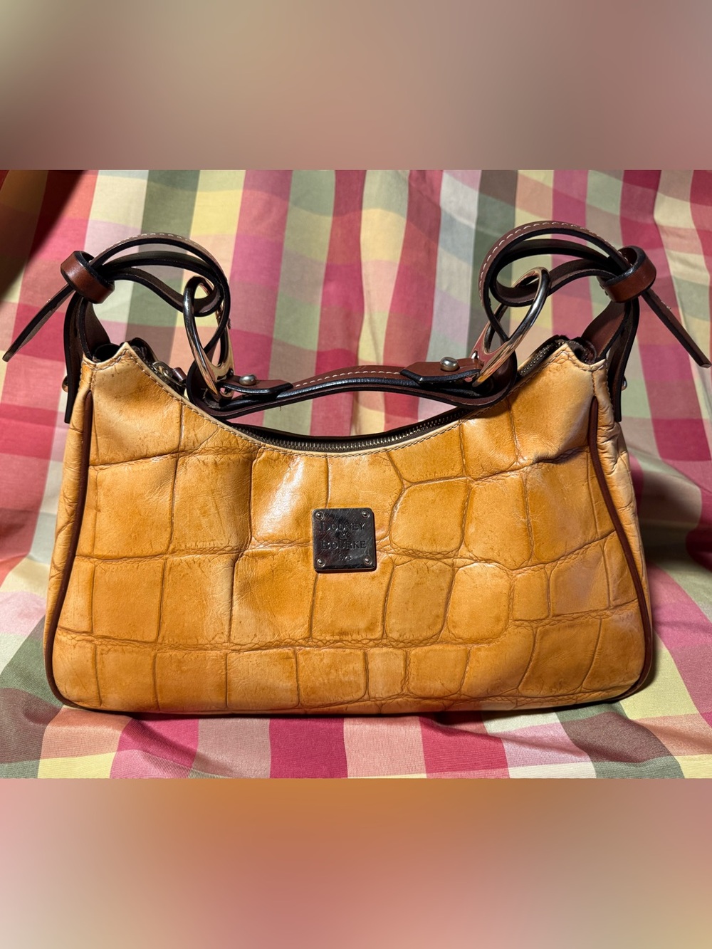 Dooney & Bourke Croc-Embossed Shoulder Bag (Has Callouts)